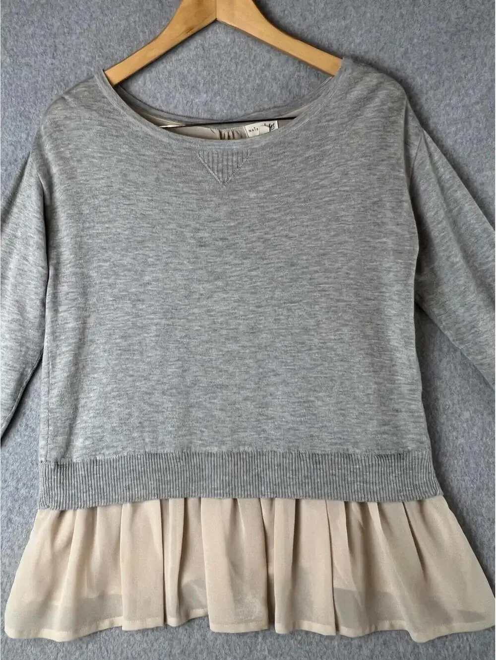 Maison Jules Pullover Knitted Sweatshirt Womens Size XS Classy Preppy Feminine